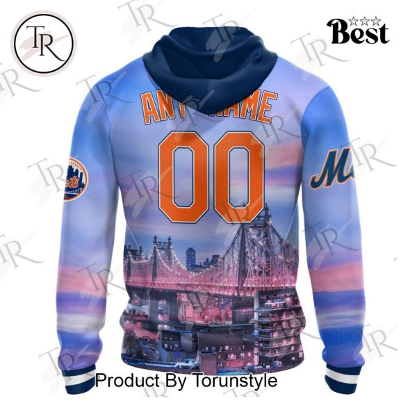 MLB New York Mets Special Cityscape Design Hoodie