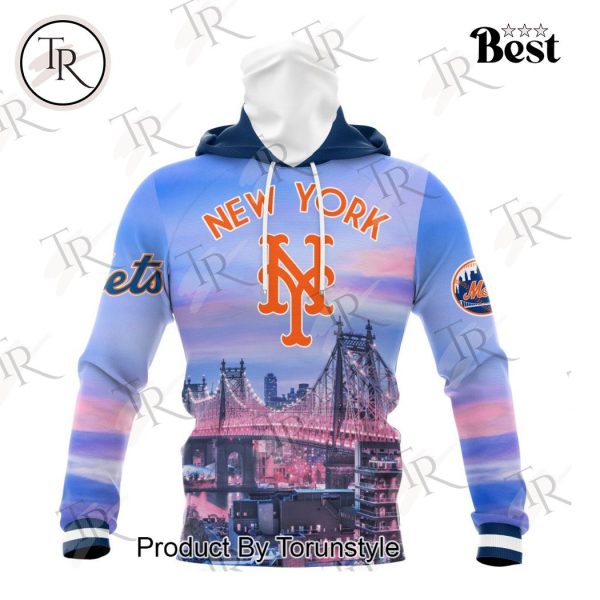 MLB New York Mets Special Cityscape Design Hoodie