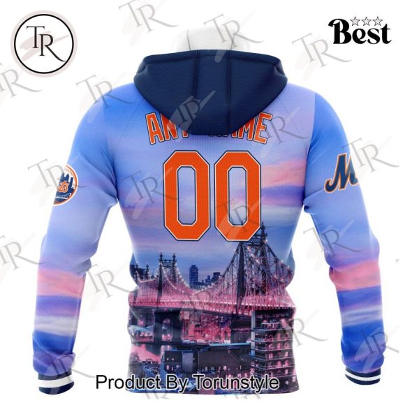 MLB New York Mets Special Cityscape Design Hoodie