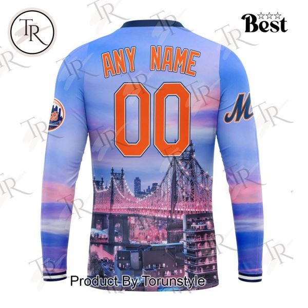 MLB New York Mets Special Cityscape Design Hoodie