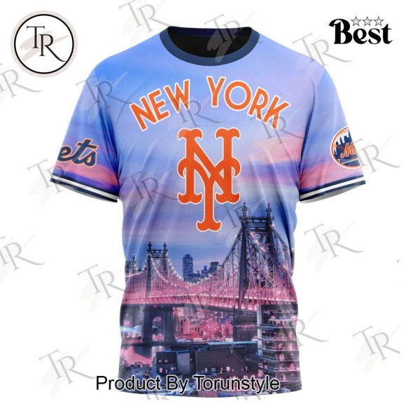 MLB New York Mets Special Cityscape Design Hoodie