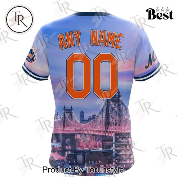 MLB New York Mets Special Cityscape Design Hoodie