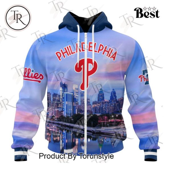 MLB Philadelphia Phillies Special Cityscape Design Hoodie