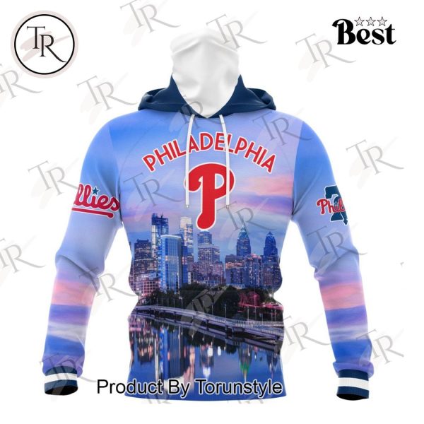 MLB Philadelphia Phillies Special Cityscape Design Hoodie