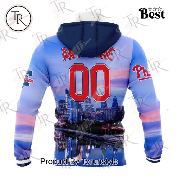 MLB Philadelphia Phillies Special Cityscape Design Hoodie