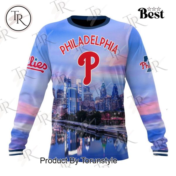 MLB Philadelphia Phillies Special Cityscape Design Hoodie