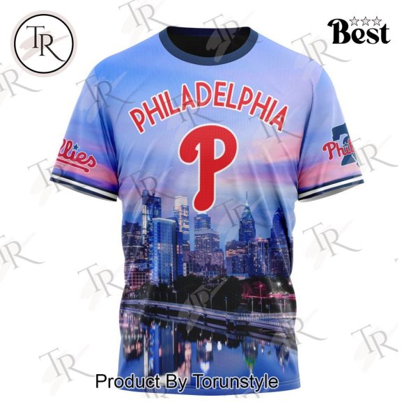 MLB Philadelphia Phillies Special Cityscape Design Hoodie