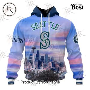 MLB Seattle Mariners Special Cityscape Design Hoodie