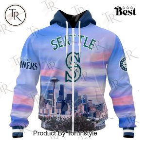 MLB Seattle Mariners Special Cityscape Design Hoodie