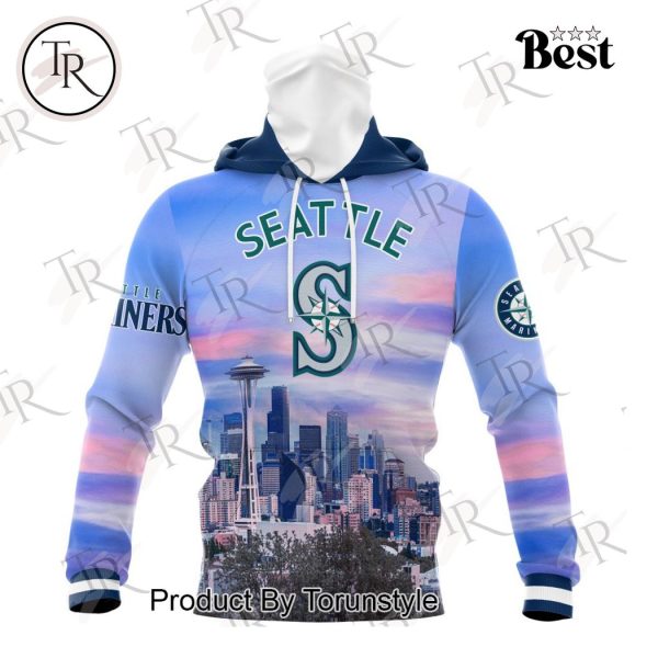 MLB Seattle Mariners Special Cityscape Design Hoodie