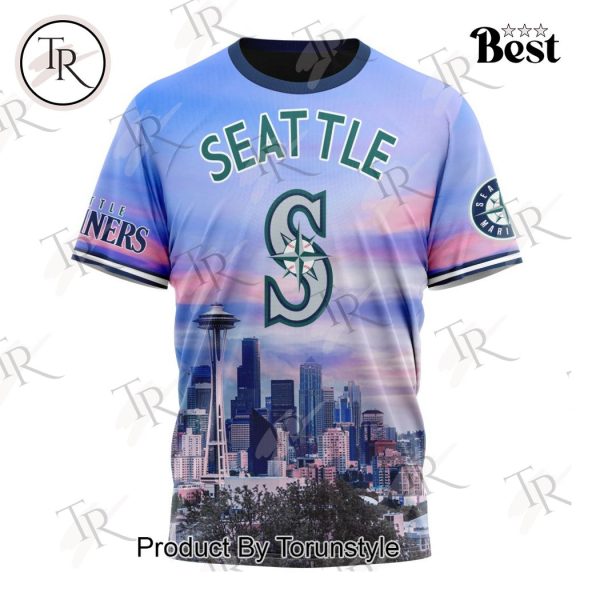 MLB Seattle Mariners Special Cityscape Design Hoodie