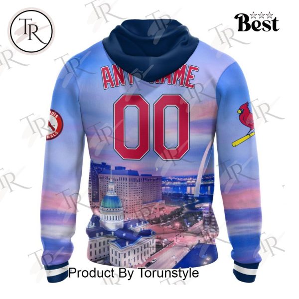 MLB St. Louis Cardinals Special Cityscape Design Hoodie