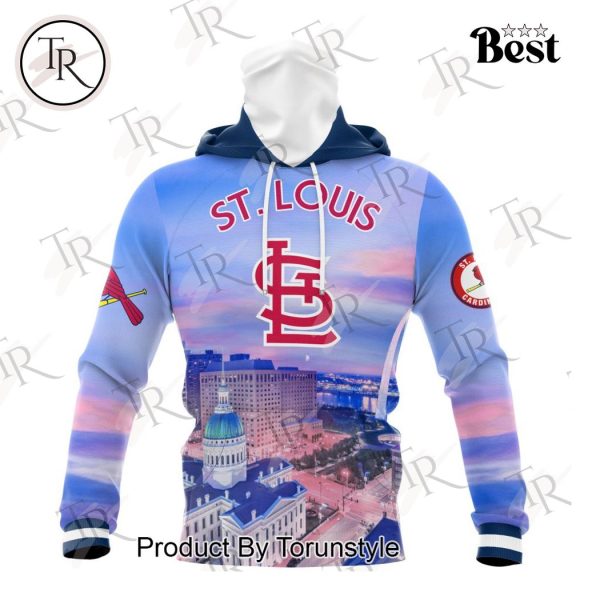 MLB St. Louis Cardinals Special Cityscape Design Hoodie