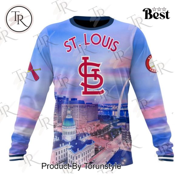 MLB St. Louis Cardinals Special Cityscape Design Hoodie