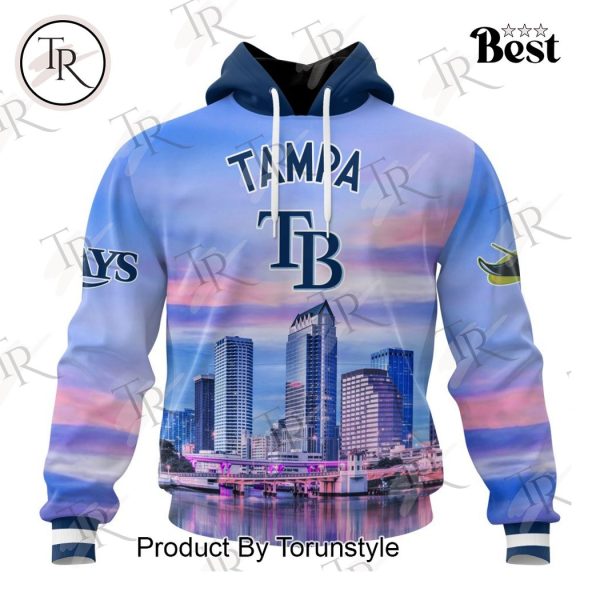 MLB Tampa Bay Rays Special Cityscape Design Hoodie