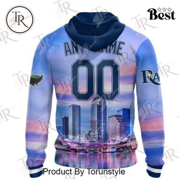 MLB Tampa Bay Rays Special Cityscape Design Hoodie