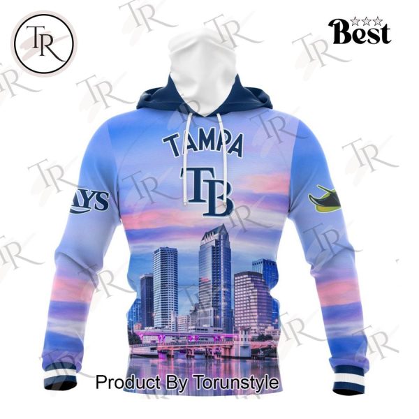 MLB Tampa Bay Rays Special Cityscape Design Hoodie