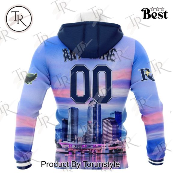 MLB Tampa Bay Rays Special Cityscape Design Hoodie