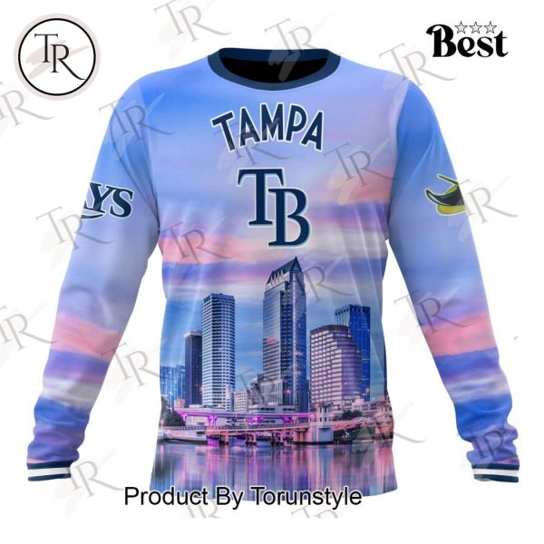 MLB Tampa Bay Rays Special Cityscape Design Hoodie