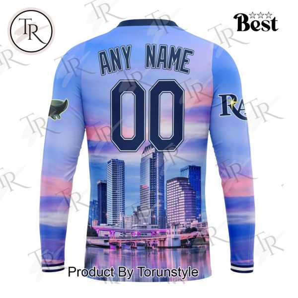 MLB Tampa Bay Rays Special Cityscape Design Hoodie