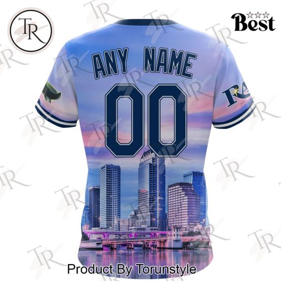 MLB Tampa Bay Rays Special Cityscape Design Hoodie