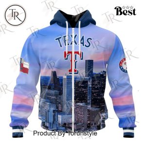 MLB Texas Rangers Special Cityscape Design Hoodie