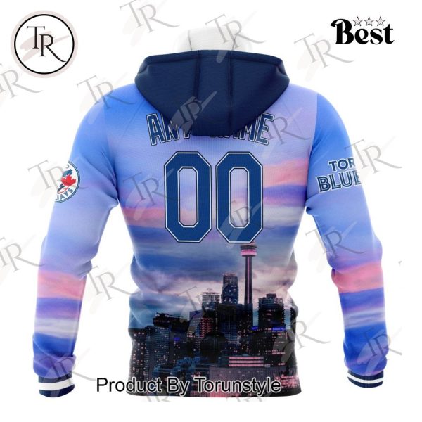 MLB Toronto Blue Jays Special Cityscape Design Hoodie