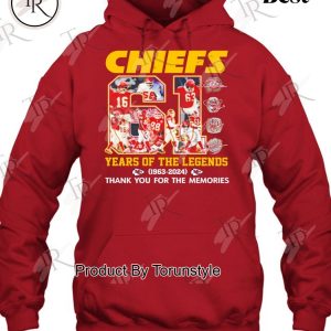 KC Chiefs 61 Years Of The Legends Thank You For The Memories T-Shirt