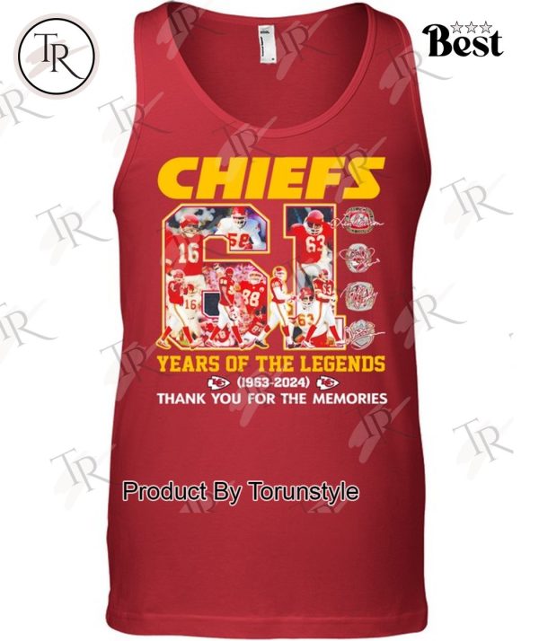 KC Chiefs 61 Years Of The Legends Thank You For The Memories T-Shirt