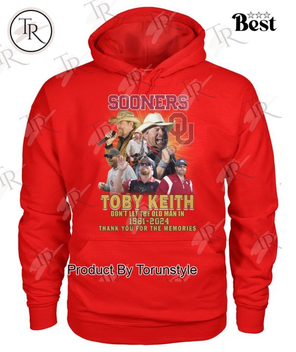 Sooners Toby Keith Don’t Let The Old Man In 1961-2024 Thank You For The Memories T-Shirt