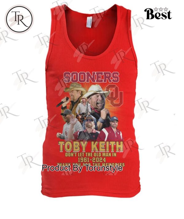 Sooners Toby Keith Don’t Let The Old Man In 1961-2024 Thank You For The Memories T-Shirt