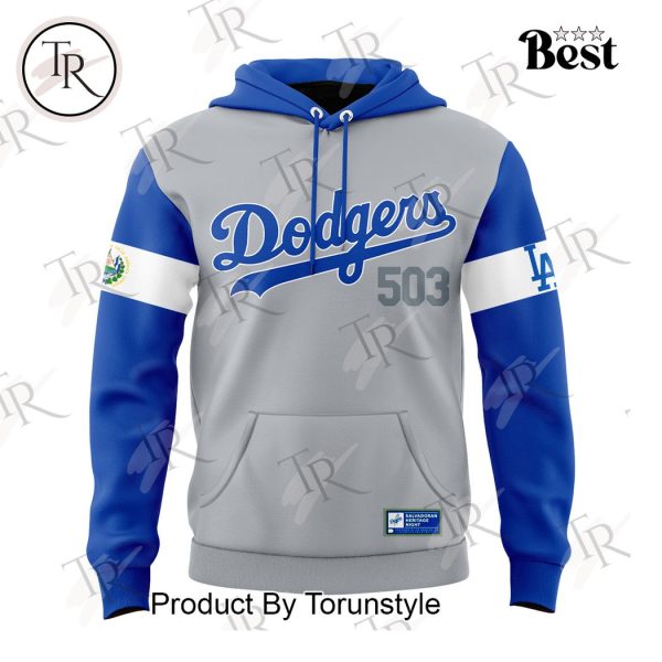 Los Angeles Dodgers Salvadoran Heritage Night Salvador Hoodie, Longpants, Cap