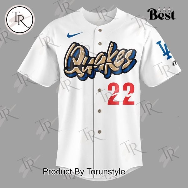 Los Angeles Dodgers Clayton Kershaw Dodgers Quakes Baseball Jersey