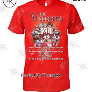 The Sooners 130th 1895-2025 Oklahoma Football Thank You For The Memories T-Shirt