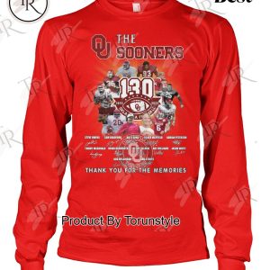 The Sooners 130th 1895-2025 Oklahoma Football Thank You For The Memories T-Shirt