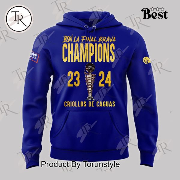 2023-2024 La Final Brava Champions Criollos de Caguas Hoodie, Longpants, Cap – Blue