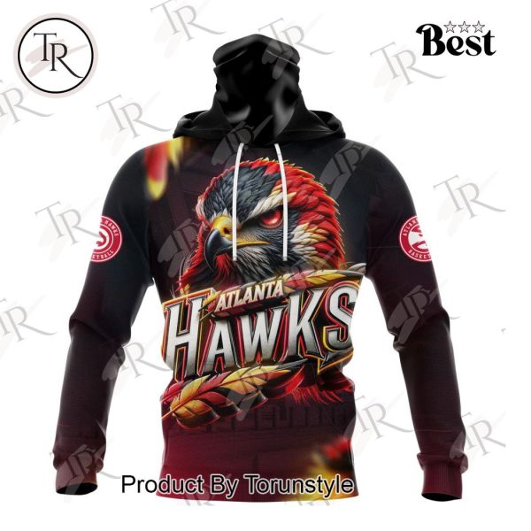 NBA Atlanta Hawks Special Realistic Team Logo Design Hoodie