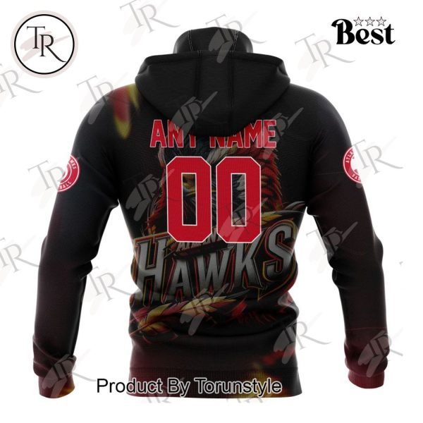 NBA Atlanta Hawks Special Realistic Team Logo Design Hoodie