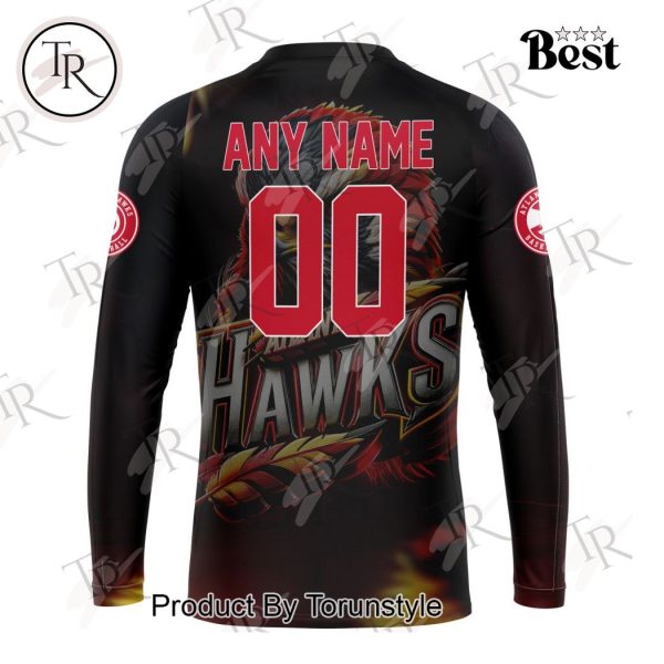 NBA Atlanta Hawks Special Realistic Team Logo Design Hoodie