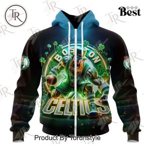 NBA Boston Celtics Special Realistic Team Logo Design Hoodie