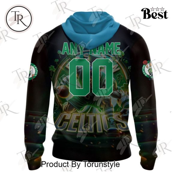 NBA Boston Celtics Special Realistic Team Logo Design Hoodie