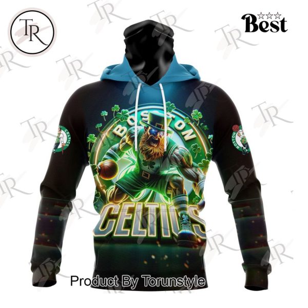 NBA Boston Celtics Special Realistic Team Logo Design Hoodie