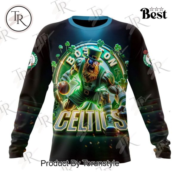 NBA Boston Celtics Special Realistic Team Logo Design Hoodie