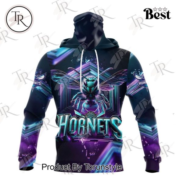 NBA Charlotte Hornets Special Realistic Team Logo Design Hoodie