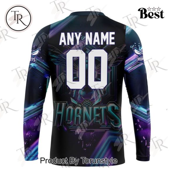 NBA Charlotte Hornets Special Realistic Team Logo Design Hoodie