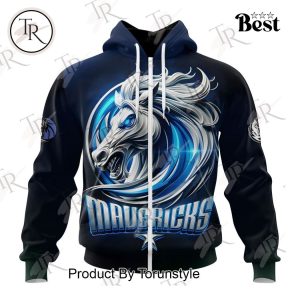 NBA Dallas Mavericks Special Realistic Team Logo Design Hoodie