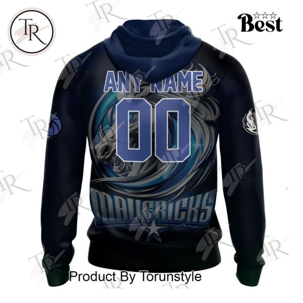 NBA Dallas Mavericks Special Realistic Team Logo Design Hoodie