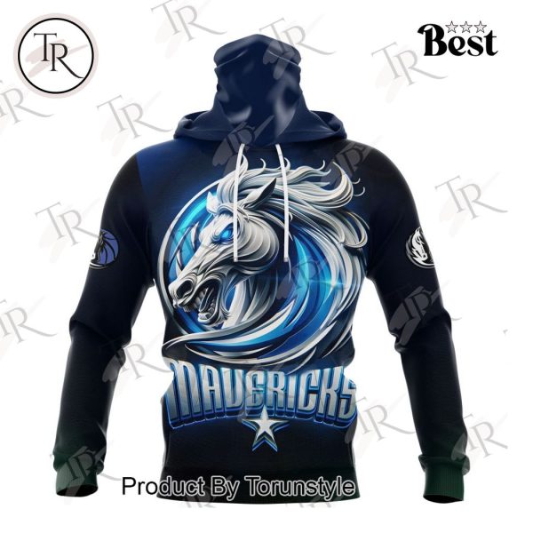 NBA Dallas Mavericks Special Realistic Team Logo Design Hoodie