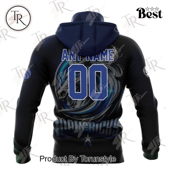 NBA Dallas Mavericks Special Realistic Team Logo Design Hoodie