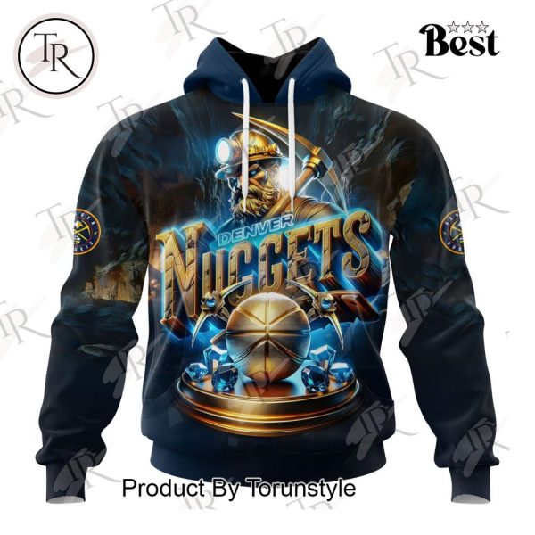 NBA Denver Nuggets Special Realistic Team Logo Design Hoodie